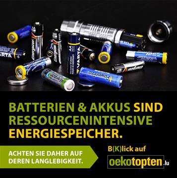 Rauchmelder – nët all Batteriezort ass gëeegent!