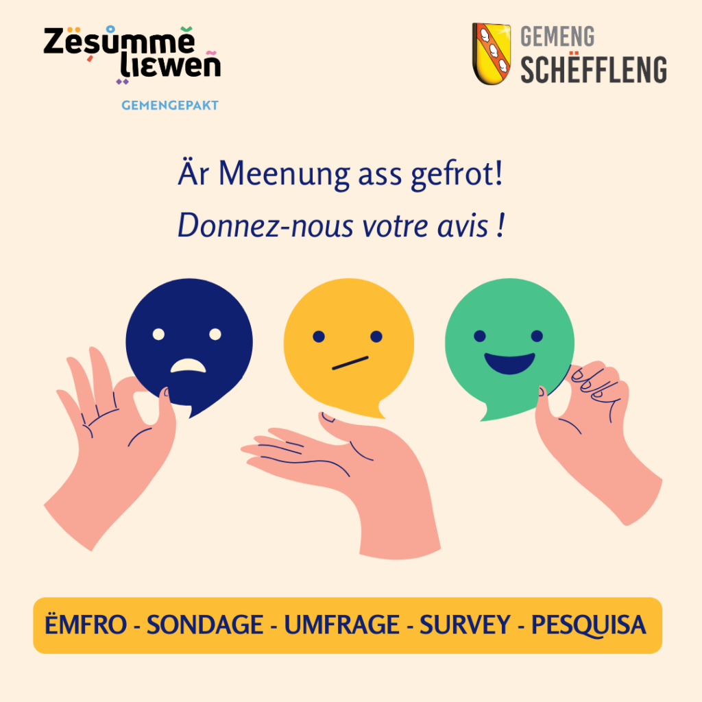 Är Meenung ass gefrot – Donnez-nous votre avis