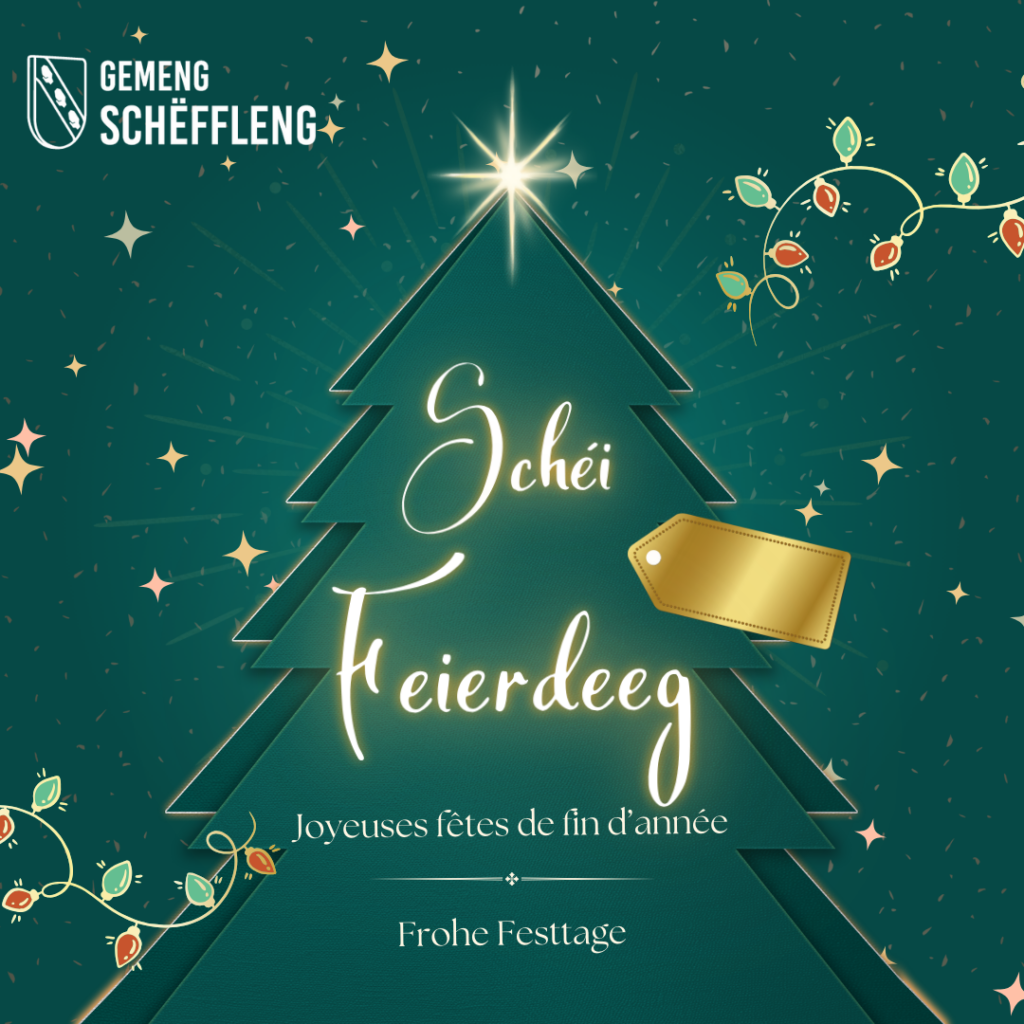 Schéi Feierdeeg · Joyeuses fêtes · Frohe Festtage