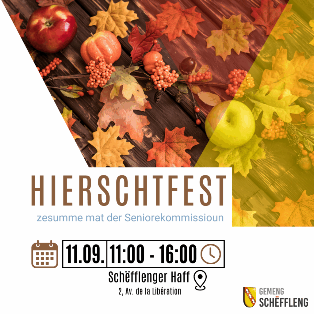 Hierschtfest fir d’Senior·inn·en – 11.09 am Schëfflenger Haff