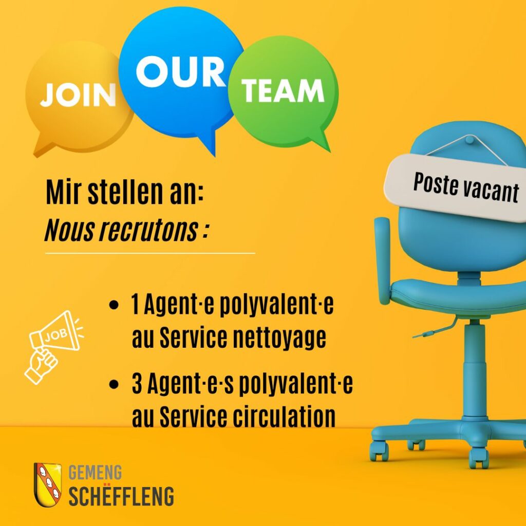 Mir stellen an / Nous recrutons