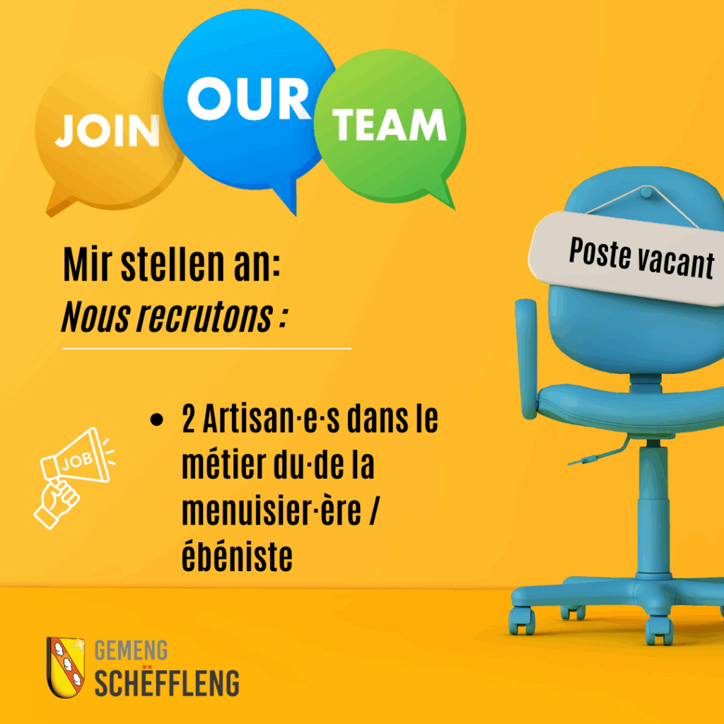 Mir stellen an / Nous recrutons