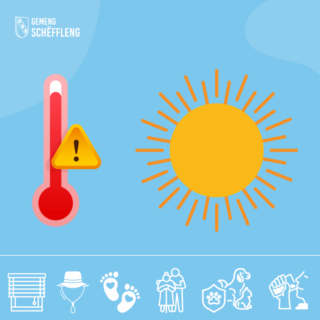 Hëtztwell – Déi richteg Moossnamen / Canicule – Les bons gestes