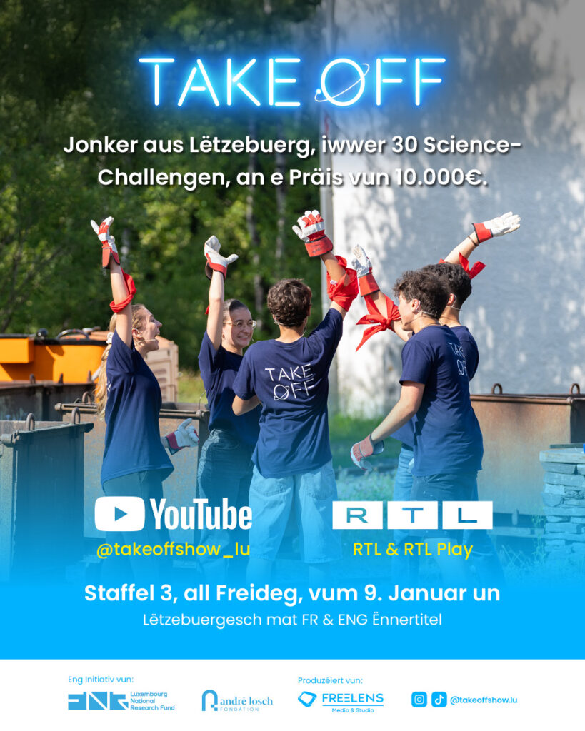Zwee Schëfflenger an der neier Staffel vun der Take Off – Science Challenge Show