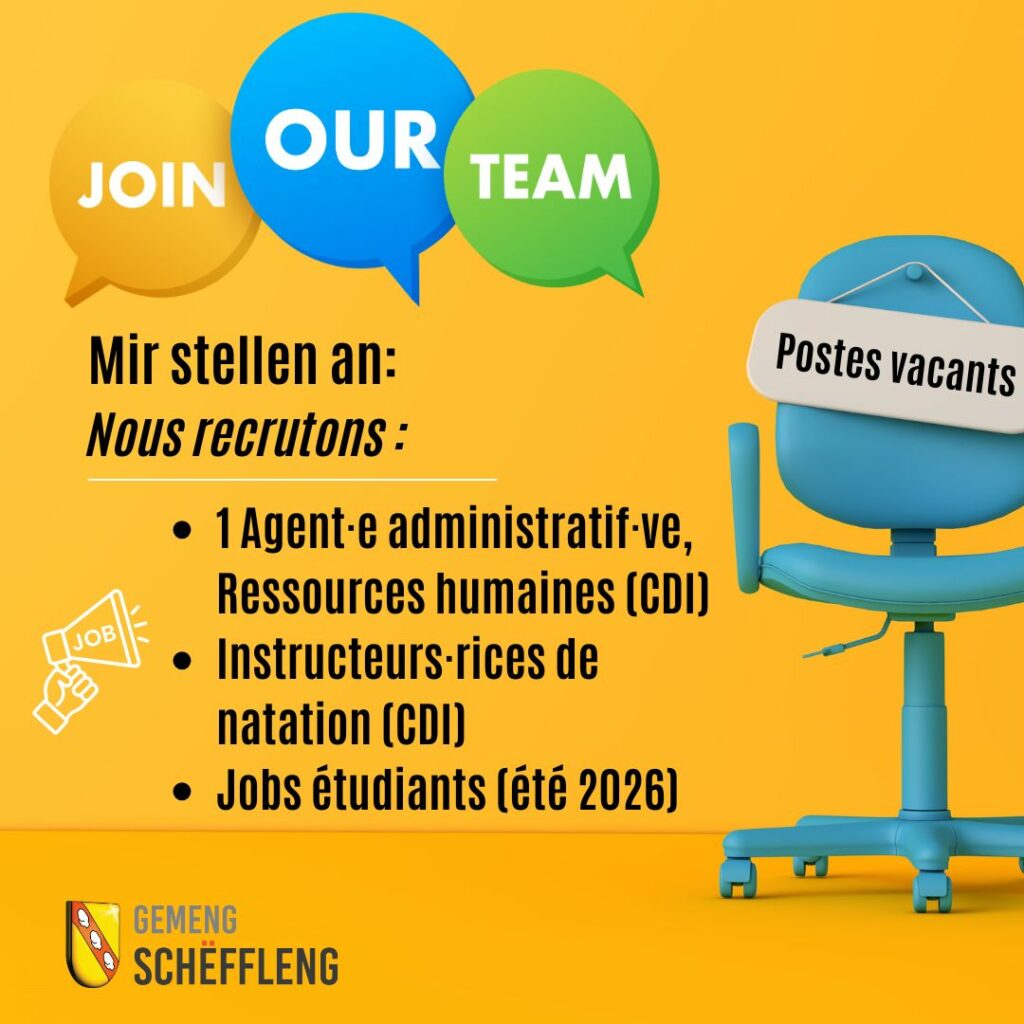 Mir stellen an · Nous recrutons