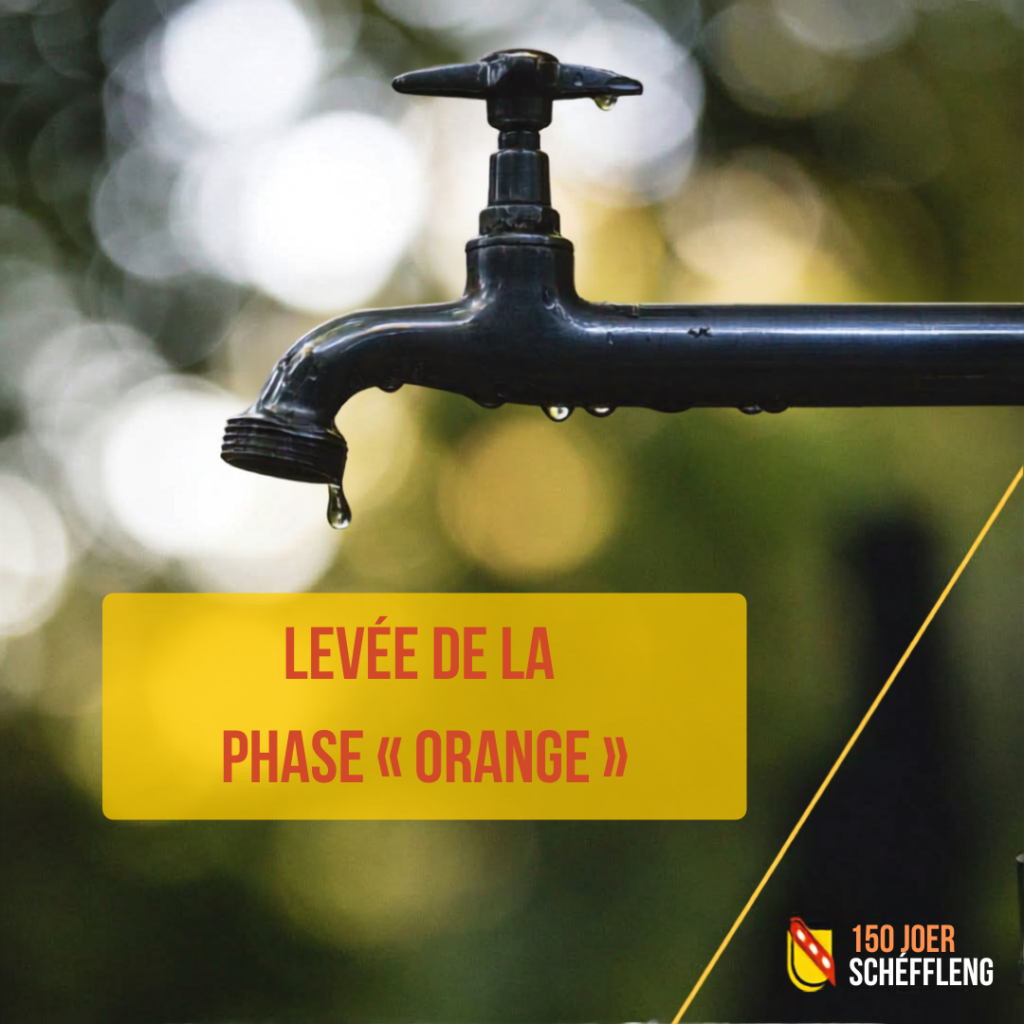 Noutreglement fir de Waasserverbrauch: D’Phas „Orange“ ass opgehuewen