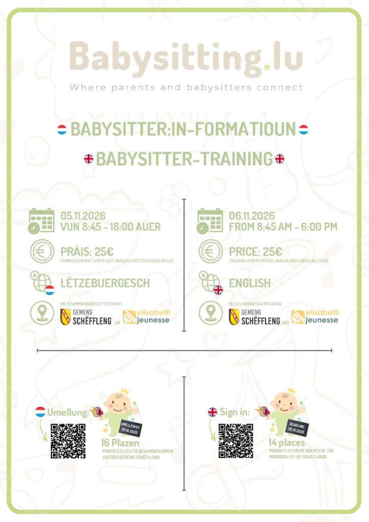 Babysitter-Formatiounen – November 2026