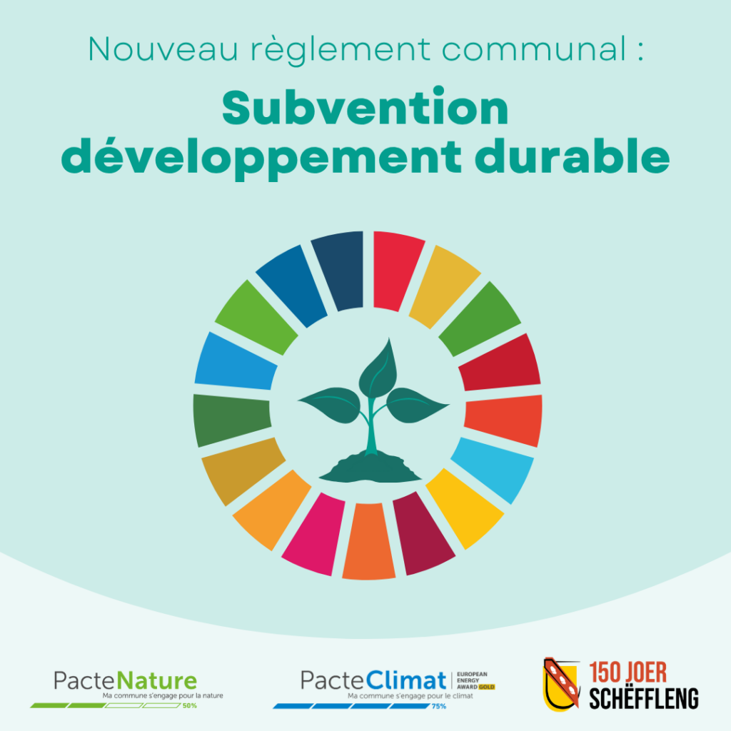 Subvention pour le développement durable