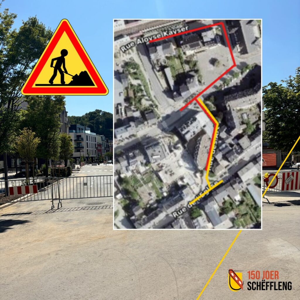 7.09. & 8.09.2026 – Chantier Rue des Artisans an Avenue de la Libération